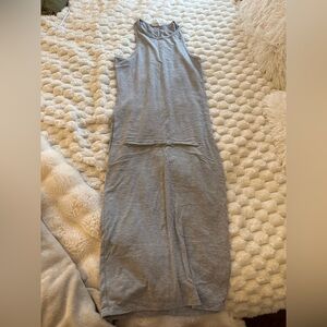 Sleeveless Midi Tank Dress - Gray